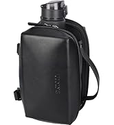 TIDING 700ml水筒 ガバッと開く ショルダーバッグ メンズ 本革 水筒バッグ ボトル 多機能 横縦2WAY 斜掛けバッグ 拡張可能 手提げ YKK iP Amazon | TIDING 本革 メンズ 多機能 ショルダーバッグ 700ml水筒 収納