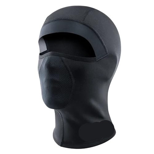 WAWPU Mascarilla Facial Completa de Invierno, Calentador de Ciclismo, Bufanda de esquí, elástica, Transpirable, Equipo Deportivo térmico for Bicicleta.(Black)