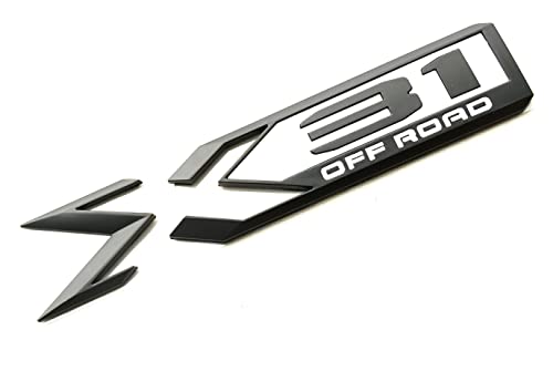 Image of 2Pack X31 Off Road Emblem 84682662 Rear Bodyside Badge Nameplate Letter Replacement for 2019 2020 2021 2022 GMC Sierra 1500 (White)