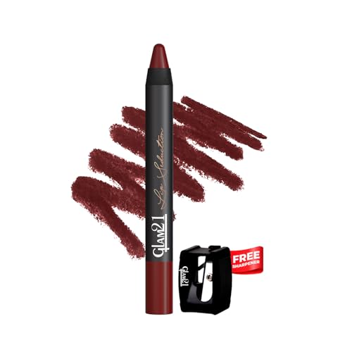 Image of Glam21 Lip Seduction Non- Transfer Crayon Lipstick up to 12 Hours Stay | Lightweight & Longlasting|Creamy Matte | Smudge Proof - 3.6gm|Deep Maroon|05