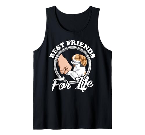 Shih Tzu Amante de los perros "Mejores amigos" Divertido Shih Tzu Camiseta sin Mangas