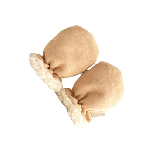 Ipetboom Infant Warm Gloves Scratch-resistant Mittens for Newborn Boys and Girls Cotton Thickened Winter Gloves One Size for Boys Girls