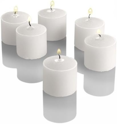 Waxations Votive Candles White Unscented 10 Hour Burn Time Set of 72