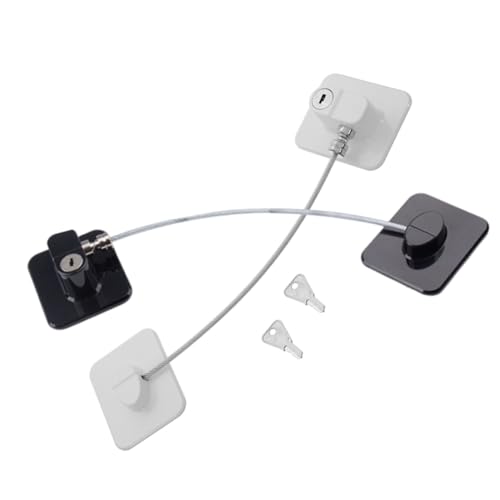 SUPVOX Juego De 2 Cerradura Adhesiva para Frigorífico con Llave Cierre de Seguridad Infantil para Puertas Ventanas y Cajones Diseño Resistente y Duradero para Protección