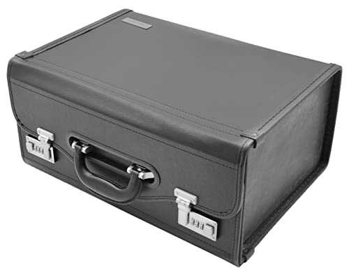 Pilot Case Kunstleer Zwart Grote Aktetas Artsen Zakelijke Professionals Tas Cruise - Image 6