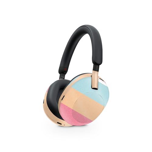 Image of MightySkins Glossy Glitter Skin Compatible with Sony WH-1000XM5 Headphones - Peaches and Cream | Protective, Durable High-Gloss Glitter Finish | Easy to Apply