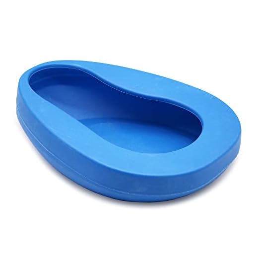 DMI Bedpan for Bariatric Adults with No Spill or Splash Design, Blue