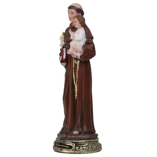 San Antonio De Padua 8" Estatua Decorativa de Resina miniatura 4