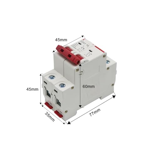 Disjoncteur C45N 2 pôles de type C pour installation sur rail DIN 35mm