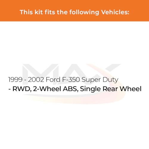 Image of Max Advanced Brakes Front & Rear Brake Kit Compatible With 1999 2000 2001 2002 Ford F350 Super Duty 2-Wheel ABS SRW Replacement Premium OE Disc Brake Rotors and Ceramic Brake Pads