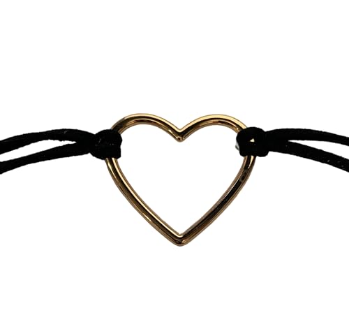 California Modern Fashions Heart Gold Silver Suede Choker Necklace (Gold)
