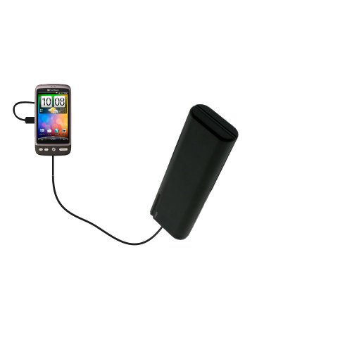 Gomadic Portable AA Battery Pack Designed for The HTC Desire S - Powered by 4 X AA Batteries to Provide Emergency Charge. Built Using TipExchange Technology