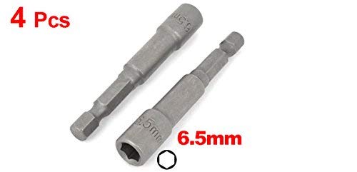 Magnet-Innensechskant-Bits 6,5 Mm – 4-teilig, Chrom-Vanadium, Für Selbstbohrende Schrauben