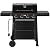 Feasto 4-Burner Gas BBQ Grill with Side Table, 36,000 BTU Outdoor Propane Grill with Enameled Coated Chamber Body, Premium Porcelain-Enameled Grates for Backyard, Patio, Camping Barbecue, Black