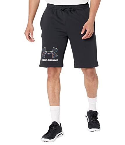 Short UA Rival Fleece Graphic pour homme short en molleton Under Armour noir taille SM