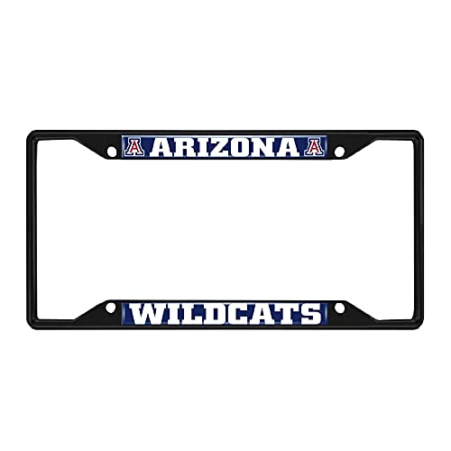 FANMATS 31243 Arizona Wildcats Metal License Plate Frame Black Finish