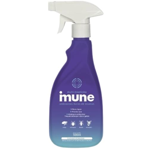 Imune Multi Inseticida de Tripla Ação - Spray 500 ml - Controle de Pragas para Ambientes com Segurança para Pets