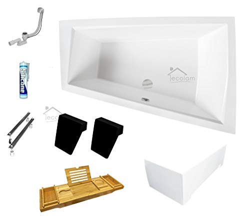 Ecolam Intima Duo Eckbadewanne 180×125 cm rechts mit Zubehör