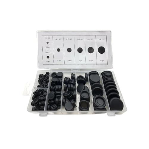 Kit de 170 pièces d'outils en fil de protection avec joint caoutchouc en 7 tailles pour câblage