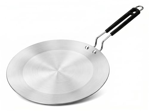 Image of Triply Stainless Steel Tawa 26cm | 4mm Thick, 1Kg | Induction & Gas Compatible | SS 304 Interior | 100% Toxin-Free, No Chemical Coating | Even Heat, No Burning | Roti, Paratha, Chapati