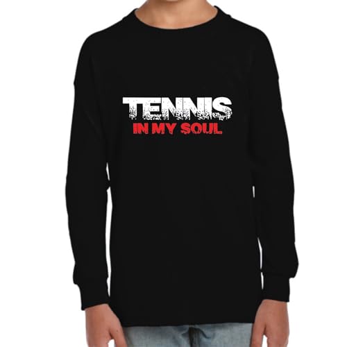 the Fan Tee Camiseta Infantil Manga Larga de Niño Niña Deportes Tennis Regalo Divertido Tenista, Padelista, Deportistas, Pádel 006 8 años