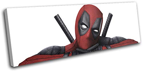 Bold Bloc Design - Deadpool 2 Superhero Movie Greats 120x40cm Single Canvas Art Print Box Framed Picture Wall Hanging - Hand Made in The UK - Framed and Ready to Hang RC-7861(00B)-SG31-LO-B