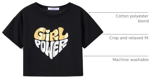 Image of Stylish Graffiti /Butterfly /Tropical Crop Top for Little & Big Girls - Cool Summer T-Shirt Clothes Size 6-18