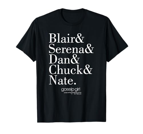Gossip Girl Cast Names Stack T-Shirt
