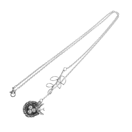 BESPORTBLE Colgante de rama de nido de pájaro mothers day Collar versátil para mujeres Collar accesorio ocasión collar colgante joyería del cuello collares para mujer Aleación de zinc
