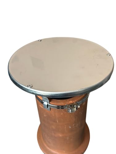 Edelstahl Kaminhaube für Rauchrohr Ø 80 - 109 mm - Regenschutz Schneeschutzkappe