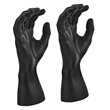 FIXOSHEE 黒人 用マネキン手モデル リングとブレスレットホルダー ジュエリーディスプレイ 写真撮影用アートハンド 小道具装飾 2個セット