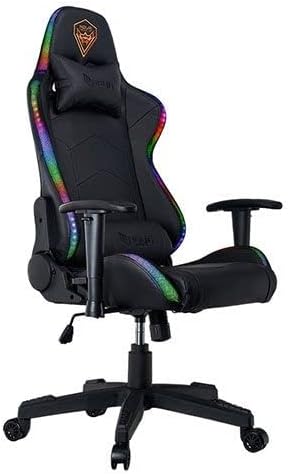 Noua Mao M7 RGB Sedia Gaming PC da Ufficio Gioco Computer Poltrona Girevole  con Rotelle, Braccioli 3D, Schienale \u0026 Altezza Regolabile, Supporto Lombare  e Poggiatesta, Capacità Carico di 130 Kg, Nero :