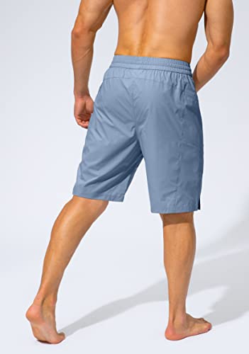 Image of Men's Swim Trunks Quick Dry Board Shorts with Zipper Pockets Beach Shorts Bathing Suits for Men - No Mesh Liner