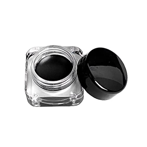 Pot de delineador de gel, delineador de gel duradero |.Gel Eyeliner con cosmético de belleza de pincel dura todo el día (negro, 0.18 oz./5g)