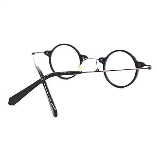Image of Blue Light Blocking Glasses Computer Game Vintage Small Round Acetate Eyeglasses Frames