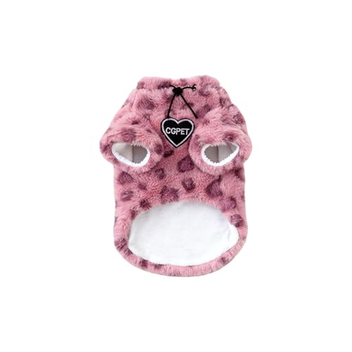Protective Fleeces Lined Cats Coat for Scratch and Warmth During Winter Activity and Cold Weather Leopards Print Pet Outfit