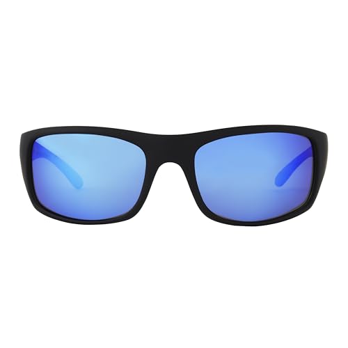 Image of Panama Jack x Foster Grant Matte Black Wrap Polarized Sunglasses