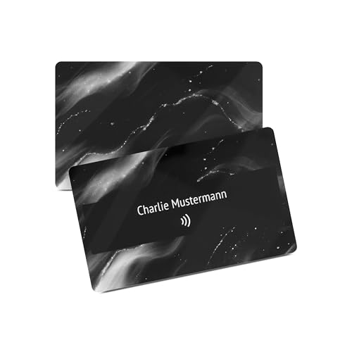Personalisierte NFC-vCard, digitale Visitenkarte mit NFC, PVC, 85,6 x 54 mm