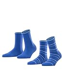 Damenstrümpfe mit Ringel und unifarben für jeden Tag in einer Großpackung; aus angenehm weicher Baumwolle mit Streifen; verstärkt, hochwertig, geringelt und für jede Schuhe geeignet; Baumwollsocken von Esprit