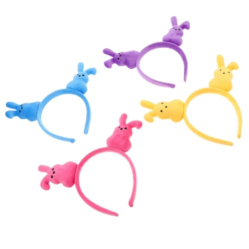 Orejas de conejo de felpa diademas de Pascua pack de 4 para regalar