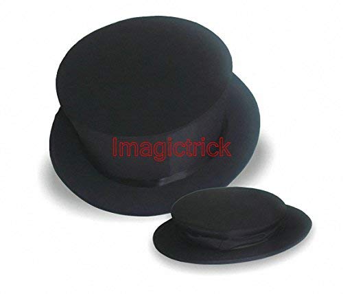Chapeau haut-de-forme pliable noir pour illuminer vos soirées déguisées