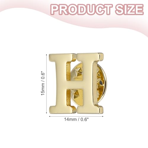 Image of PATIKIL Letter Lapel Pins, Initial Alphabet Collar Pins Letter Brooch Pins for Women Men Shirt Dress Suits