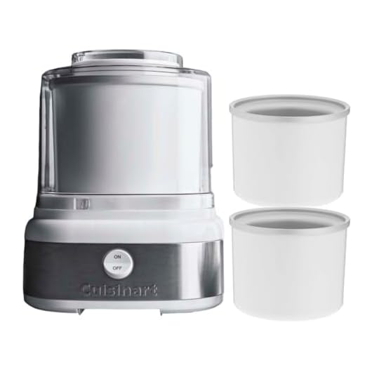 Cuisinart Ice 22 Ice Cream Maker with Two Insulated Freezer Bowls and Recipe Book