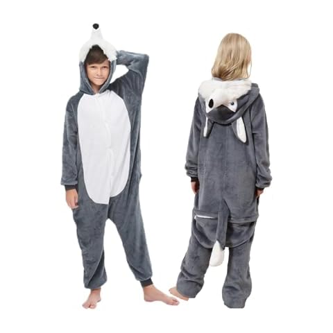 Petrella Animal Kids Onesie Cute One Piece Pajamas Halloween Costume Chrismas Cosplay Sleepwear Unisex for Boys & Girls - wolf Cover
