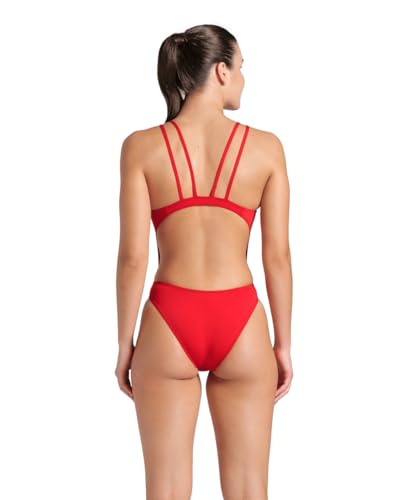 Image of Arena Womens Solid Team Swimsuit Tech Back Multi MaxLife Open Back Bathing Suit Athletic Swimwear