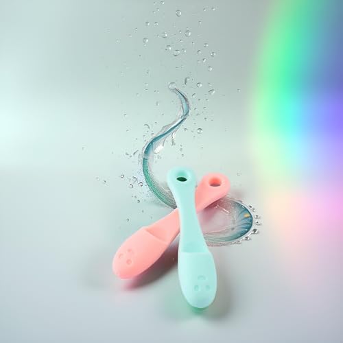 2 Stück Silikon Gesichtsreiniger Mitesserentferner Pinsel Reiniger Nase Poren Pinsel Finger Scruber Werkzeug Gesichtshaut Reiniger Massage Pinsel Zubehör Grün und Rot