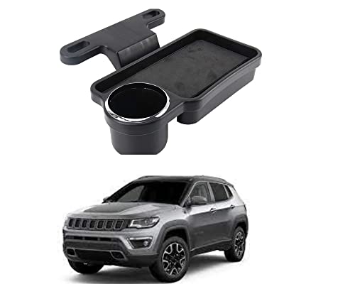 Image of Oshotto (FT-04) Foldable Car Auto Headrest Rear Back Seat Table Drink Food Cup Tray Holder Compatible with Jeep Compass TRAILHAWK