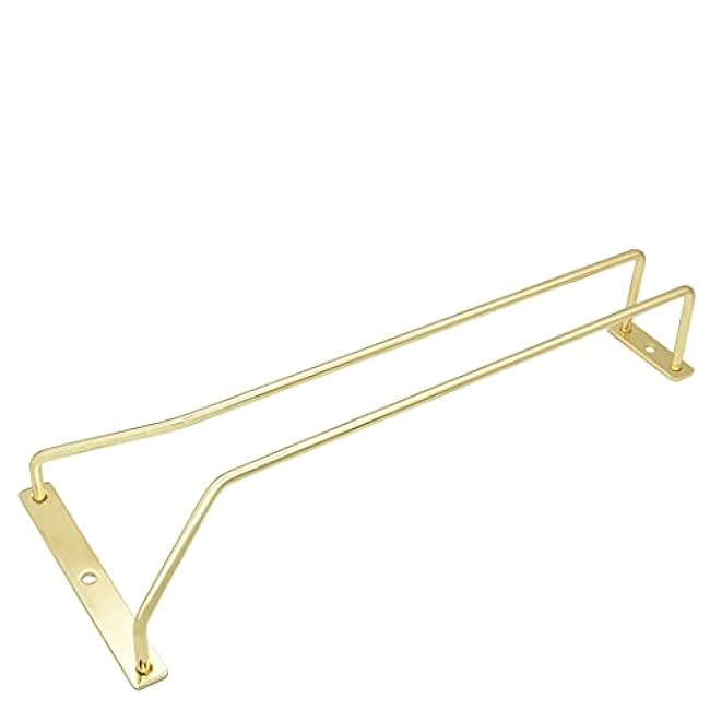 12-Inch Gold Wine Glass Rack Under Cabinet, Set of 3