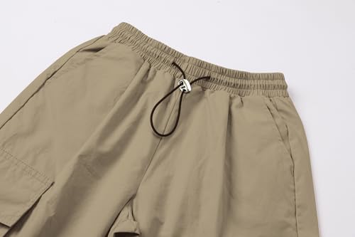 Cromoncent Boy Lightweight Y2K Parachute Pants with Pockets,6-14 Years3