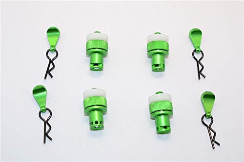 GPM Thunder Tiger Kaiser XS Upgrade Parts Aluminum Front & Rear Magnet Body Mount - 1 Set Green